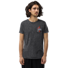 Load image into Gallery viewer, Joe Mama Java Embroidered Denim T-Shirt