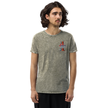 Load image into Gallery viewer, Joe Mama Java Embroidered Denim T-Shirt