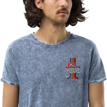 Load image into Gallery viewer, Joe Mama Java Embroidered Denim T-Shirt
