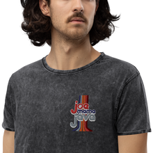 Load image into Gallery viewer, Joe Mama Java Embroidered Denim T-Shirt
