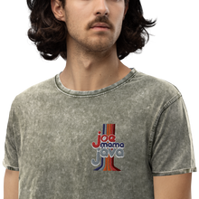 Load image into Gallery viewer, Joe Mama Java Embroidered Denim T-Shirt
