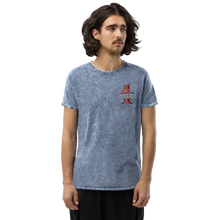 Load image into Gallery viewer, Joe Mama Java Embroidered Denim T-Shirt
