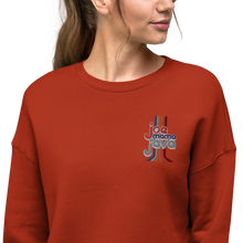 Load image into Gallery viewer, Joe Mama Java Embroidered Crop Sweatshirt
